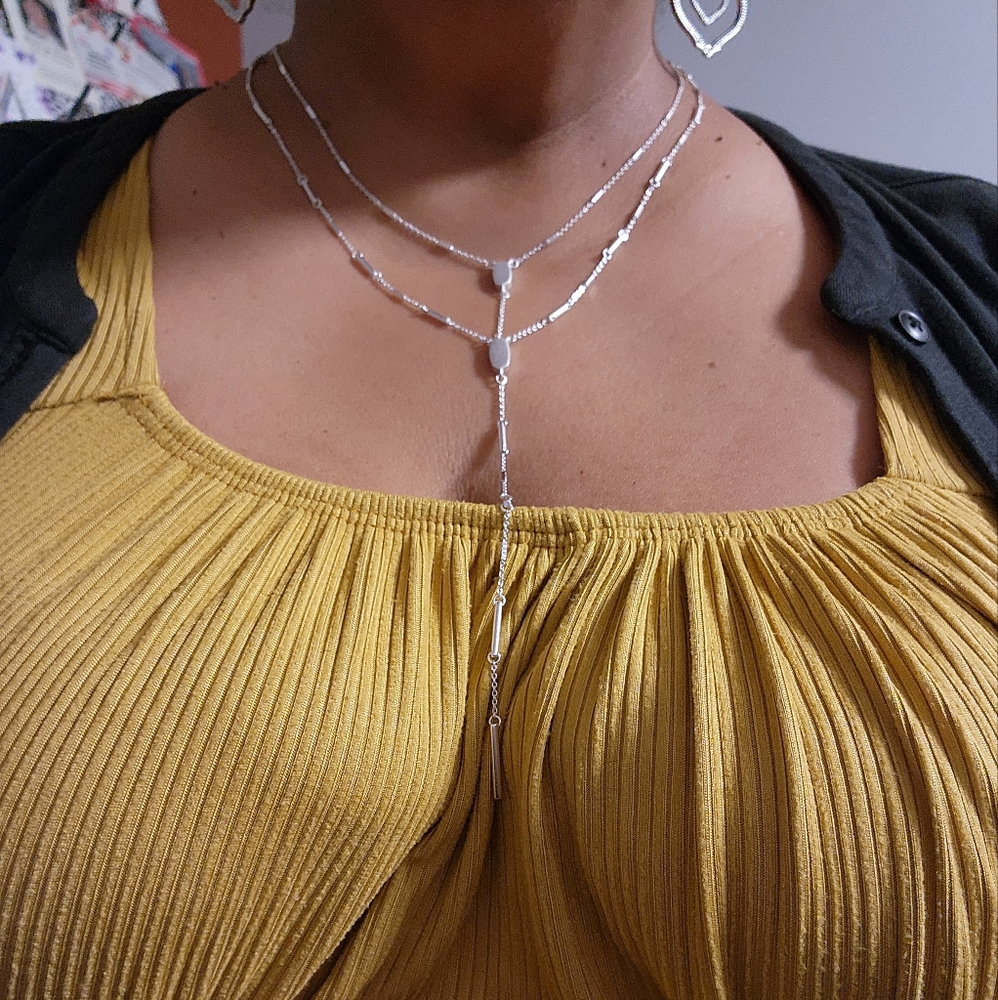 Kendra Scott Adelia Y Necklace Silver